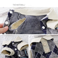 HKM-0036157 Cozy Four-Legged Dog Winter Outfit - Casual Styles in Navy Grey or Rice Grey