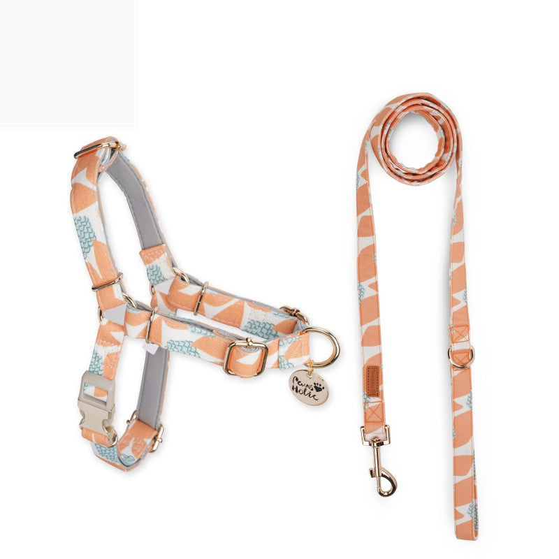 HKM-0037053 Outdoor Pet Chest Strap and Holding Rope - Explosion-Proof, Adjustable Size Suitable for Dogs