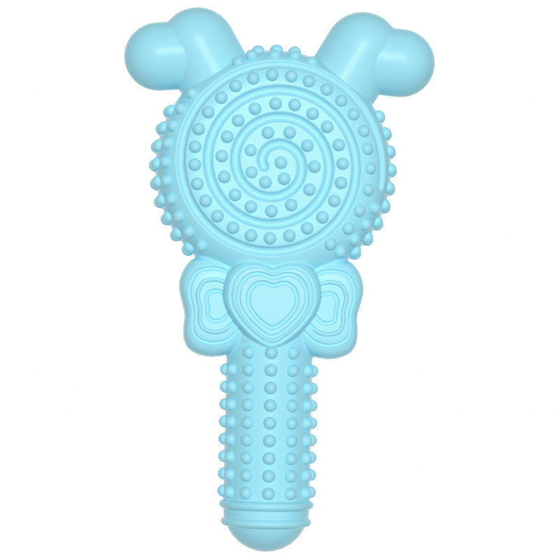 HKM-0038589 Molar Bite-resistant TPR Lollipop Dog Toy in Various Colors