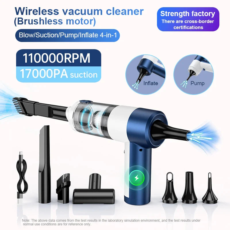 HKM-003987 High-Power All-in-One Automotive and Household Vacuum Cleaner with Super Suction Capability