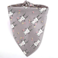 HKM-0041149 Cute Animal Pattern Cotton Pet Bandana for Dogs - Soft, Breathable Scarf - 65x45cm
