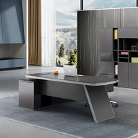 HKM-004115 Modern Wooden Extendable Office Desk for Home and Professional Use