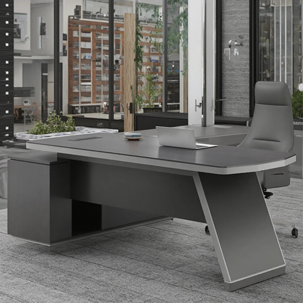 HKM-004115 Modern Wooden Extendable Office Desk for Home and Professional Use