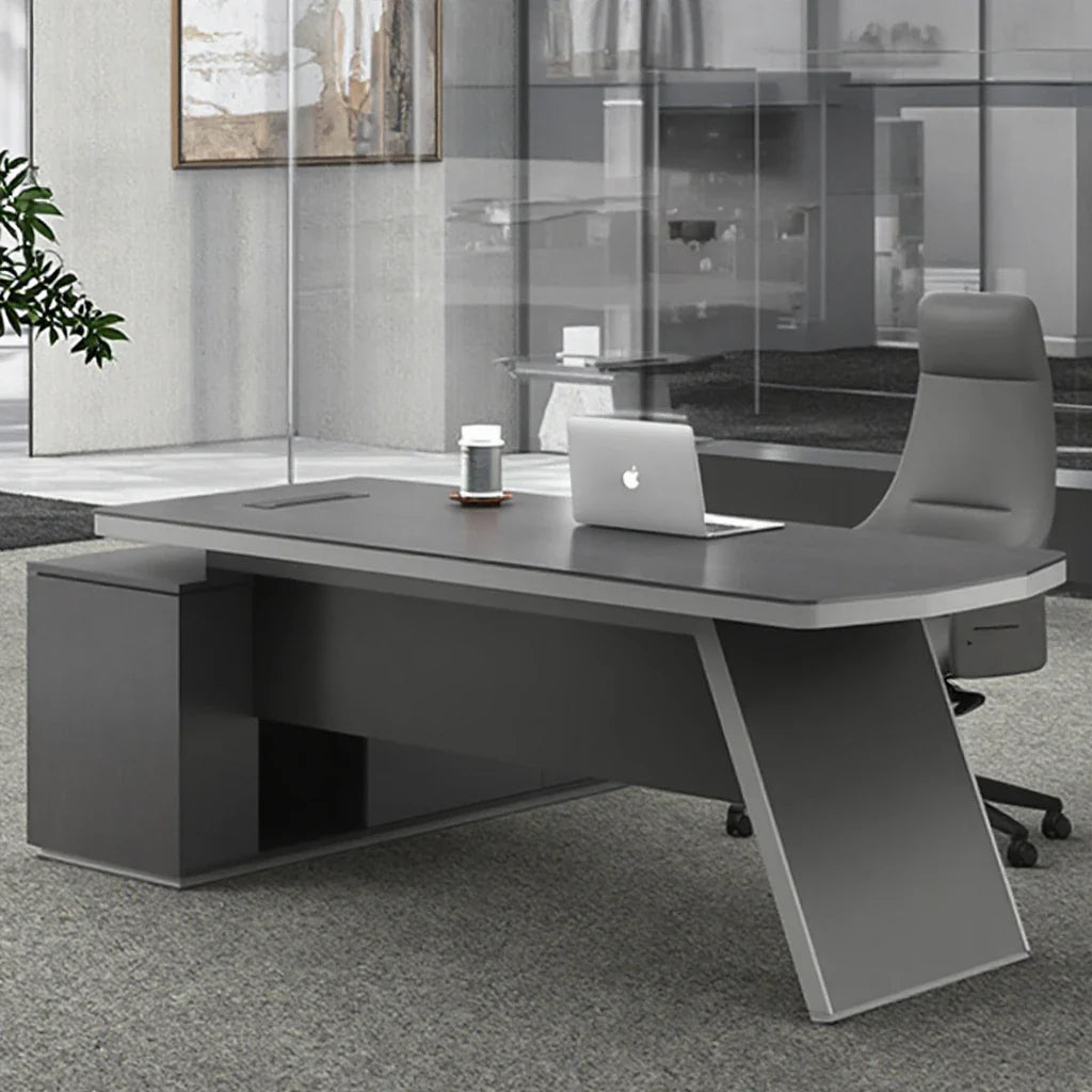 HKM-004115 Modern Wooden Extendable Office Desk for Home and Professional Use