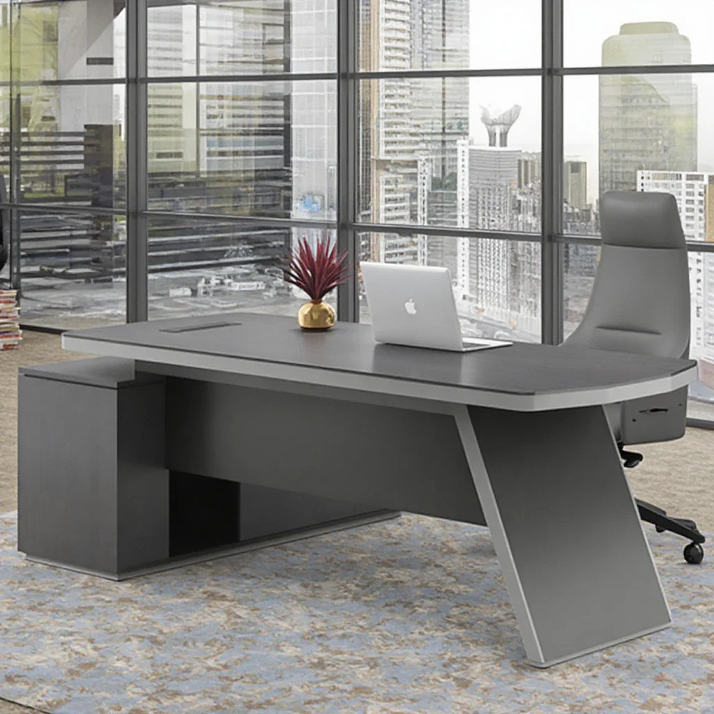 HKM-004115 Modern Wooden Extendable Office Desk for Home and Professional Use