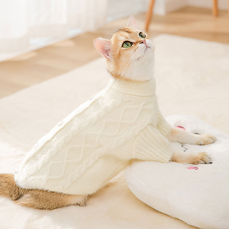 HKM-0041533 Cozy Two-Legged Knit Sweater for Pets - Autumn & Winter Fashion