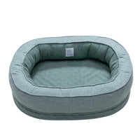 HKM-004243 Warm and Waterproof Pet Kennel Mat - Comfortable Cloth Design in Lake Blue, Available in M and L Sizes