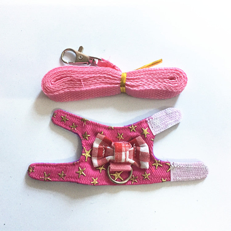 HKM-0042813 Small Animal Chest Strap for Rabbits, Hamsters, Guinea Pigs, Gerbils, and Ferrets - Soft Nylon Sling for Comfortable Walking