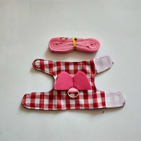 HKM-0042813 Small Animal Chest Strap for Rabbits, Hamsters, Guinea Pigs, Gerbils, and Ferrets - Soft Nylon Sling for Comfortable Walking