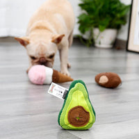 HKM-0043197 Durable Puppy Molar Toy in Avocado, Snail, and Ice Cream Designs – Soft Polar Fleece, Multi-Size Options