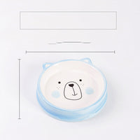 HKM-0043709 Ceramic Cat Food Bowl with Smooth Matte Glaze for Easy Cleaning