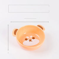 HKM-0043709 Ceramic Cat Food Bowl with Smooth Matte Glaze for Easy Cleaning