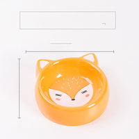 HKM-0043709 Ceramic Cat Food Bowl with Smooth Matte Glaze for Easy Cleaning