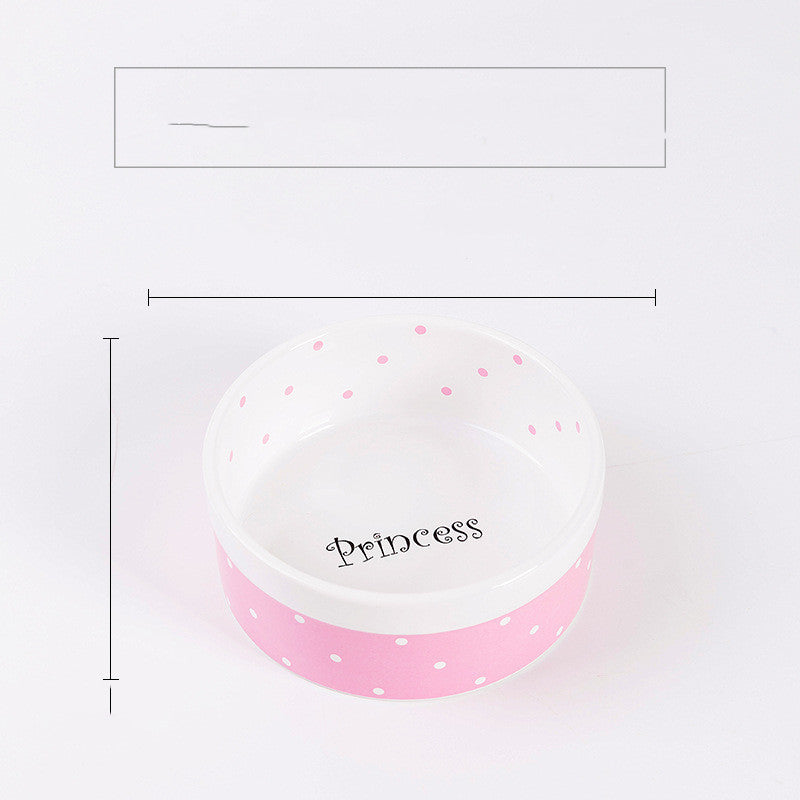 HKM-0043709 Ceramic Cat Food Bowl with Smooth Matte Glaze for Easy Cleaning