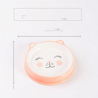 HKM-0043709 Ceramic Cat Food Bowl with Smooth Matte Glaze for Easy Cleaning