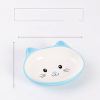 HKM-0043709 Ceramic Cat Food Bowl with Smooth Matte Glaze for Easy Cleaning