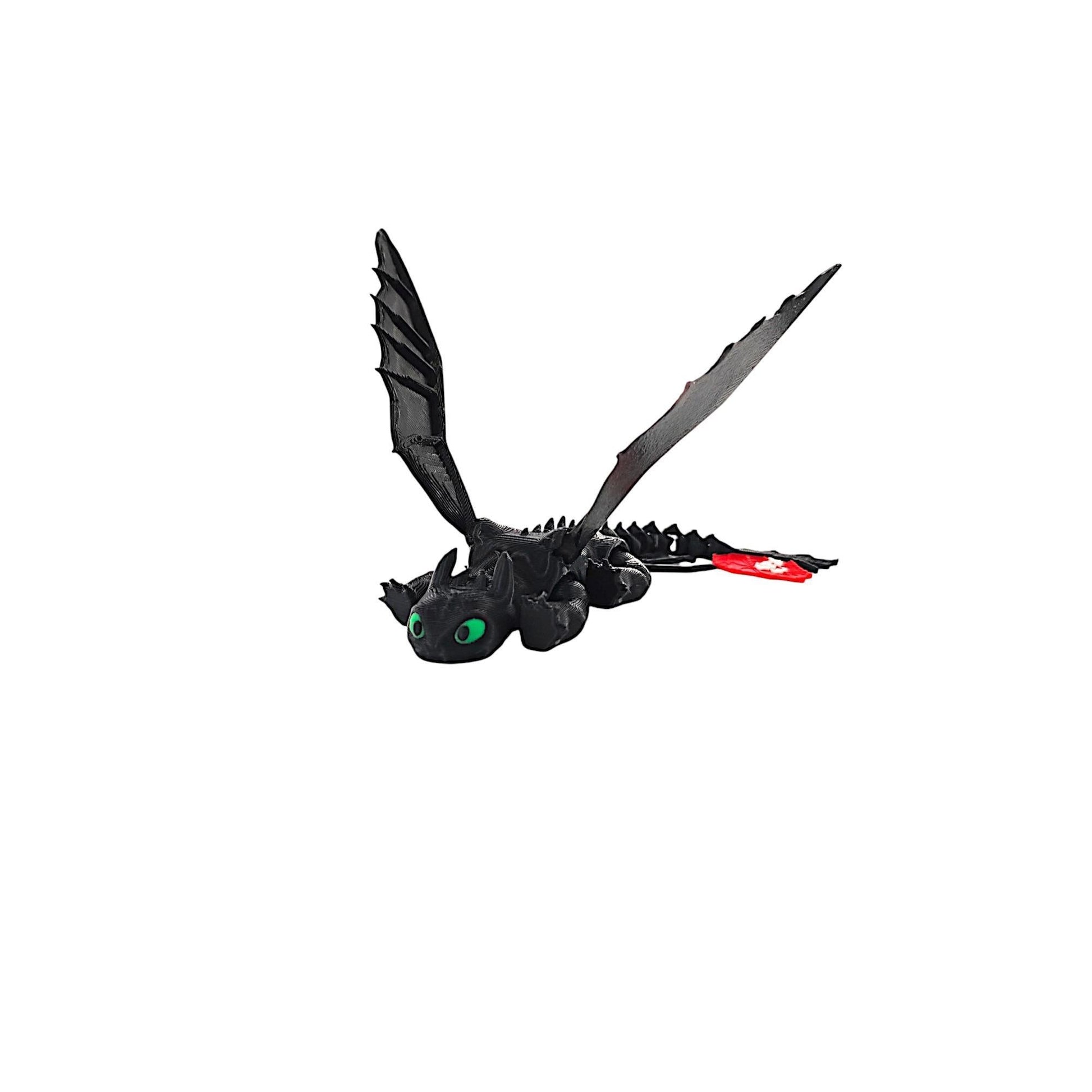 HKM-0044349 Toothless Dragon Figurine with Exquisite Details - Cute & Cool Home Decor Collectible