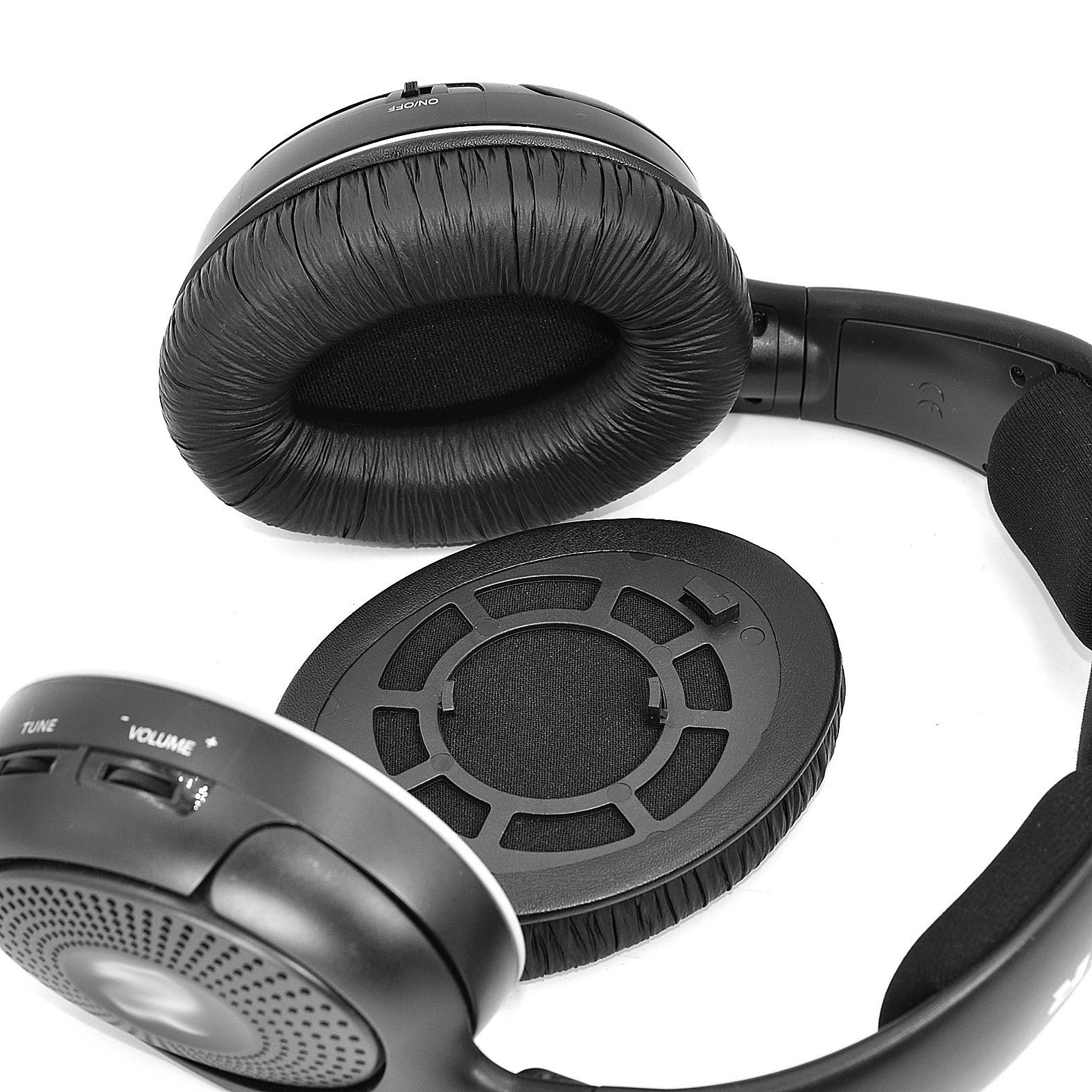 HKM-004435 Velvet Snap-On Sponge Ear Tips for SENHAI Sennheiser RS100/110/115/117/119 Earmuffs