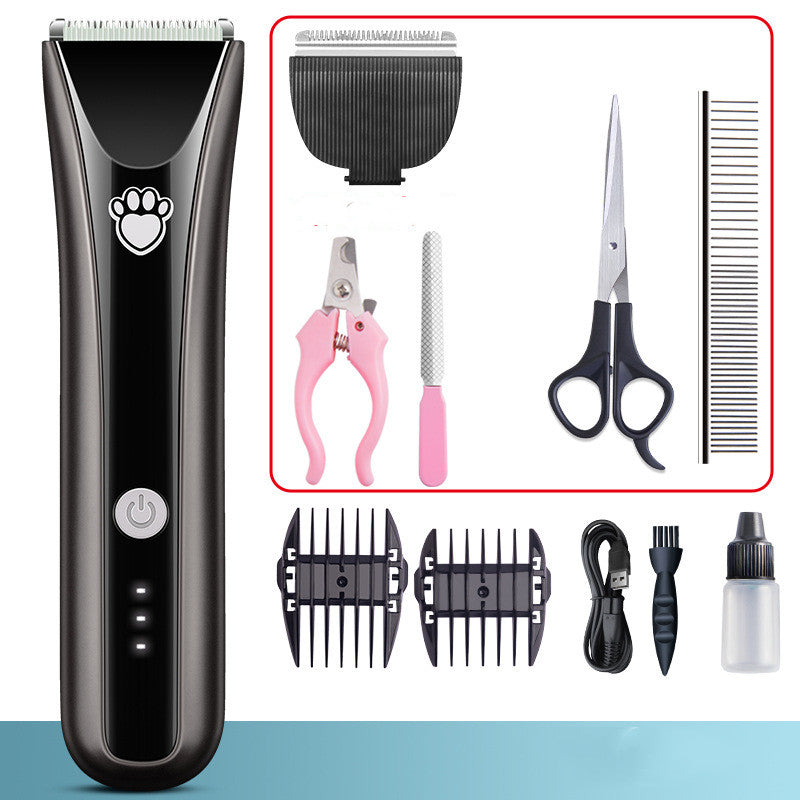 HKM-0045117 Waterproof Electric Pet Shaver with Ceramic Cutter Head and Standard Accessories