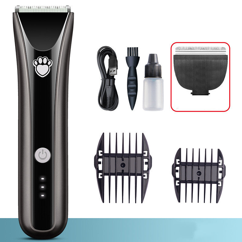 HKM-0045117 Waterproof Electric Pet Shaver with Ceramic Cutter Head and Standard Accessories