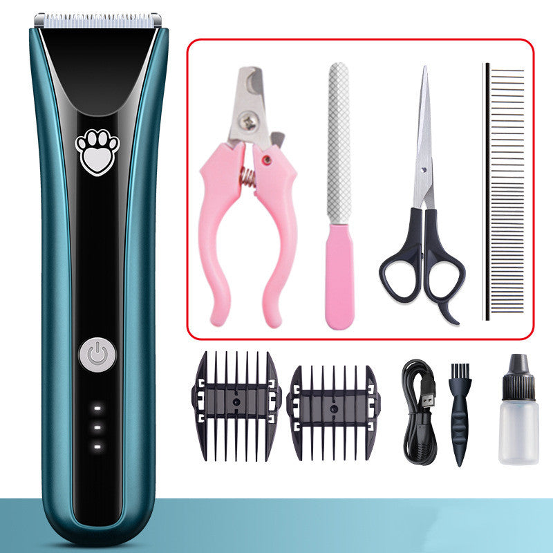 HKM-0045117 Waterproof Electric Pet Shaver with Ceramic Cutter Head and Standard Accessories