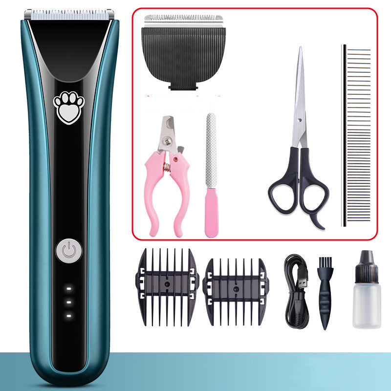 HKM-0045117 Waterproof Electric Pet Shaver with Ceramic Cutter Head and Standard Accessories