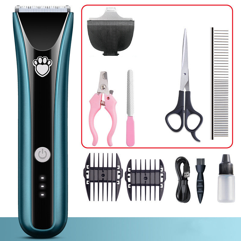 HKM-0045117 Waterproof Electric Pet Shaver with Ceramic Cutter Head and Standard Accessories