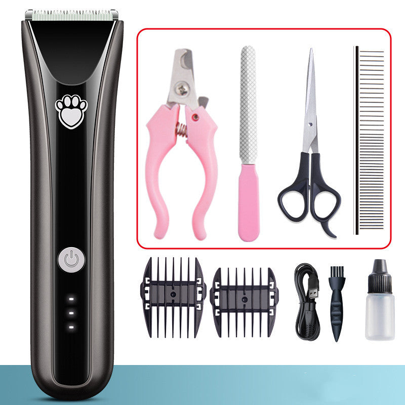 HKM-0045117 Waterproof Electric Pet Shaver with Ceramic Cutter Head and Standard Accessories