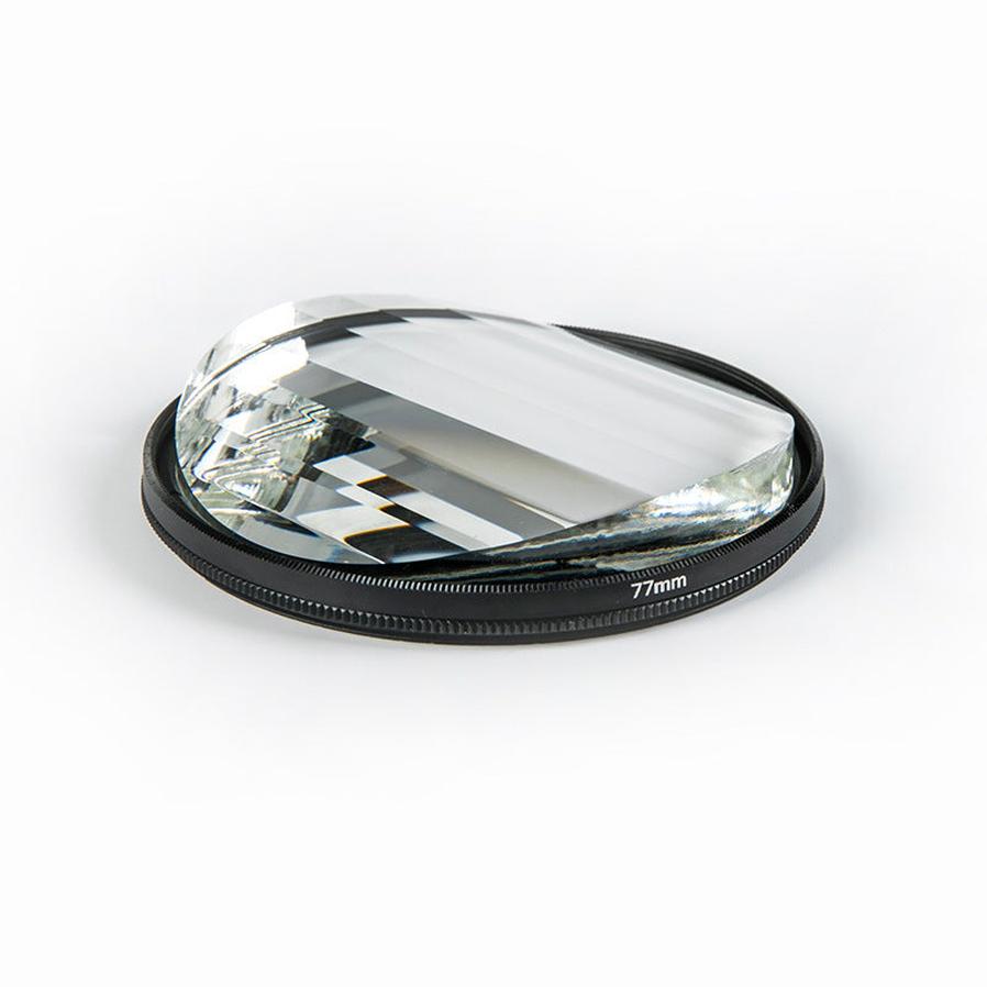 HKM-004627 77mm Glass Prism for Film and Television with Filter Bag and Microfiber Cloth
