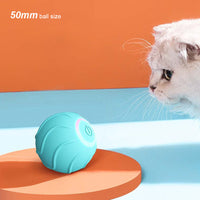 HKM-0046781 Automatic Bouncing Cat Ball Toy - Interactive Self-Moving Kitten Playball for Indoor Exercise and Cognitive Development