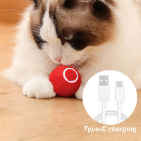 HKM-0046781 Automatic Bouncing Cat Ball Toy - Interactive Self-Moving Kitten Playball for Indoor Exercise and Cognitive Development