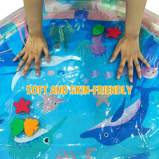HKM-004691 Eco-friendly Inflatable Tummy Time Water Play Mat for Babies and Kids