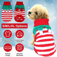 HKM-0047293 Pet Christmas Turtleneck Sweater for Dogs and Cats - Cozy Snowman and Furball Designs in Multiple Sizes