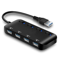 HKM-004755 USB 3.0 4-Port Hub with External Power Supply for High-Speed Connectivity