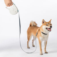 HKM-0049085 Pet Retractable Leash for Dogs of All Sizes - Nylon Traction Belt in Cream White
