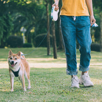 HKM-0049085 Pet Retractable Leash for Dogs of All Sizes - Nylon Traction Belt in Cream White