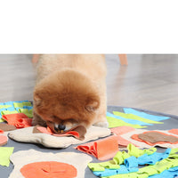 HKM-0050109 Pet Sniffing Pad for Cats and Dogs, Universal Size, Cloth Material, Round Orange and Pink Blue Options, Bone-Shaped Pink Blue