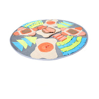 HKM-0050109 Pet Sniffing Pad for Cats and Dogs, Universal Size, Cloth Material, Round Orange and Pink Blue Options, Bone-Shaped Pink Blue