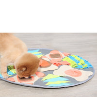 HKM-0050109 Pet Sniffing Pad for Cats and Dogs, Universal Size, Cloth Material, Round Orange and Pink Blue Options, Bone-Shaped Pink Blue