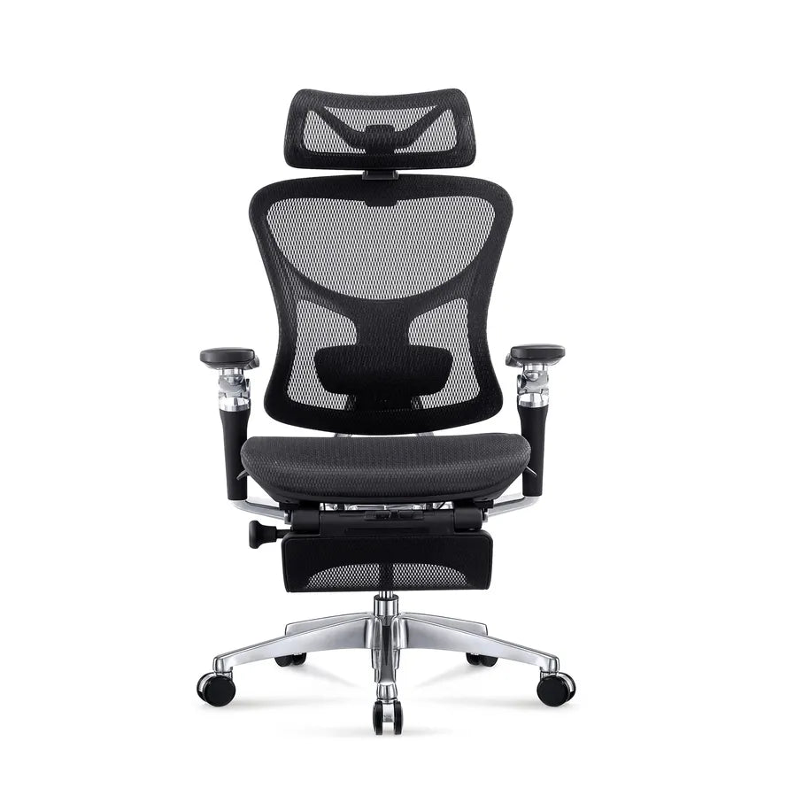 HKM-005011 Luxury Executive Office Chair with Footrest, Ergonomic Swivel Design and 7D Adjustable Armrest