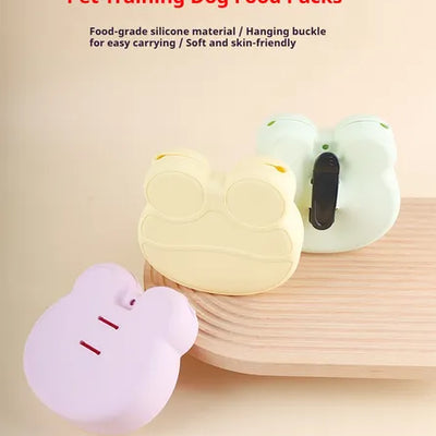 HKM-0050749 Soft Silicone Dog Treat Pouch with Hanging Buckle for Convenient Training and Outdoor Use