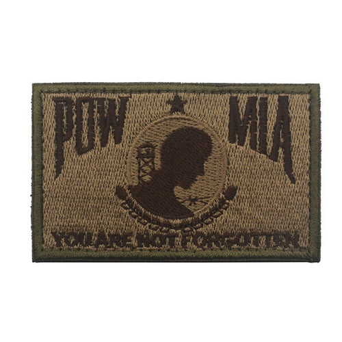 HKM-005075 POW MIA Embroidered Velcro Labels in Multiple Colors and Styles