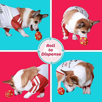 HKM-0052541 Interactive Teething Chew Toy for Small Dogs - Treat Dispensing Egg-Shaped Ball