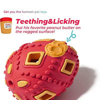HKM-0052541 Interactive Teething Chew Toy for Small Dogs - Treat Dispensing Egg-Shaped Ball