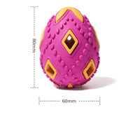 HKM-0052541 Interactive Teething Chew Toy for Small Dogs - Treat Dispensing Egg-Shaped Ball
