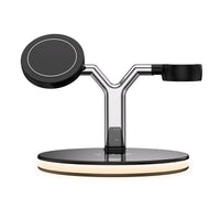 HKM-005267 15W Three-In-One Fast Magnetic Wireless Charger, Type-C Input, Available in Black and White