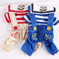 HKM-0053693 Navy Blue Dog Outfit with Paw Print Design for Small to Extra Large Dogs
