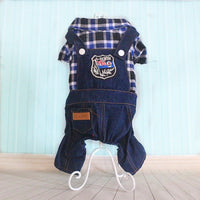 HKM-0053693 Navy Blue Dog Outfit with Paw Print Design for Small to Extra Large Dogs