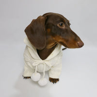 HKM-0053821 Hooded Sweater for Dogs - Warm Two-leg Design in Sky Blue or Beige, Sizes XS-XL