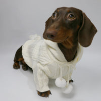 HKM-0053821 Hooded Sweater for Dogs - Warm Two-leg Design in Sky Blue or Beige, Sizes XS-XL